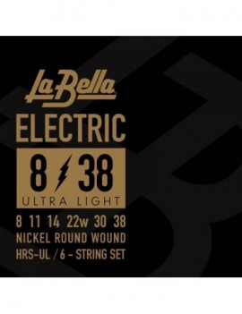 LA BELLA La Bella HRS | Muta di corde per chitarra elettrica HRS-UL Scalatura: 008-011-014-022W-030-038