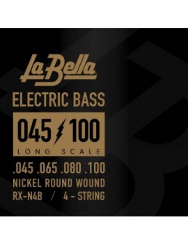 LA BELLA La Bella RX Nickel-Plated | Muta di corde per basso 4 corde RX-N4B Scalatura: 045-065-080-100