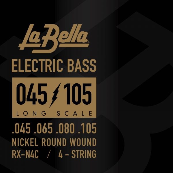 LA BELLA La Bella RX Nickel-Plated | Muta di corde per basso 4 corde RX-N4C Scalatura: 045-065-080-105