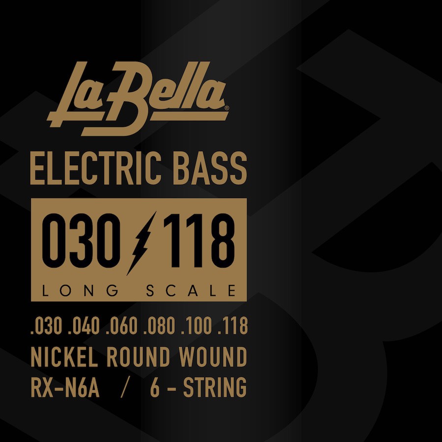 LA BELLA La Bella RX Nickel-Plated | Muta di corde per basso 6 corde RX-N6A Scalatura: 030-040-060-080-100-118