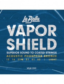 LA BELLA La Bella Vapor Shield | Muta di corde per chitarra acustica VSA1252 Scalatura: 012-016-022w-031-041-052