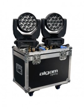 ALGAM LIGHTING Kit 2x WASH MW19x15Z + FlightCase