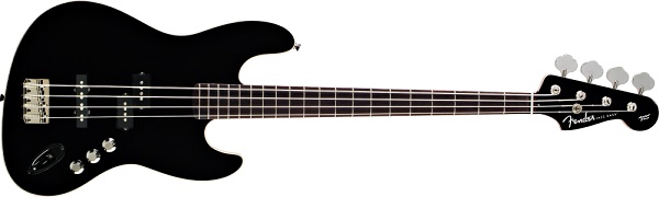 Aerodyne Jazz Bass, Rosewood Stained Fingerboard, Black