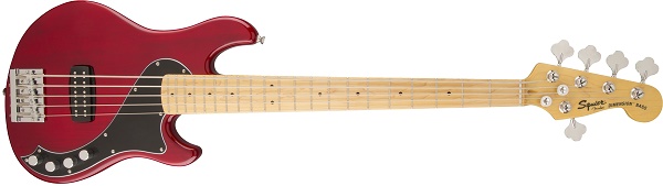 Deluxe Dimension Bass™ V, Maple Fingerboard, Crimson RedTransparent
