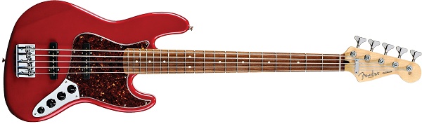 Deluxe Jazz Bass® V (5-String), Rosewood Fingerboard, Candy AppleRed