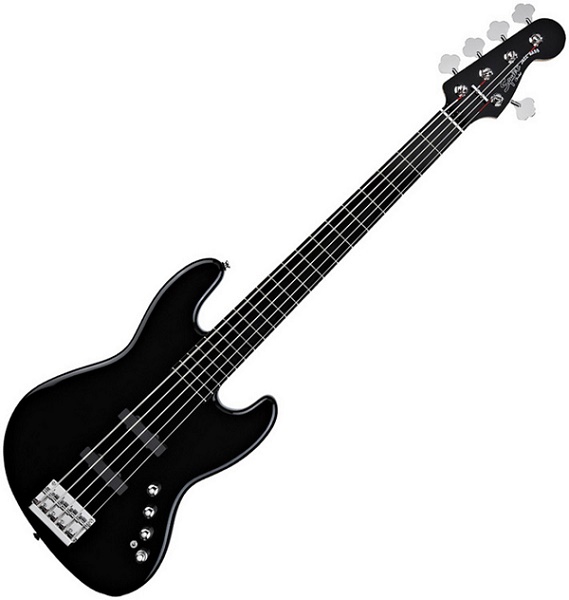 Deluxe Jazz Bass® V Active (5 String), Ebonol Fingerboard, Black