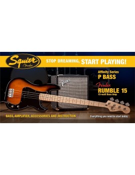 Affinity P Bass® W/ Rumble™ 15 Amp, Brown Sunburst