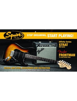 Affinity Series™ Stratocaster® (PACK)  HSS with Fender Frontman® 15G Amp,Brown Sunburst