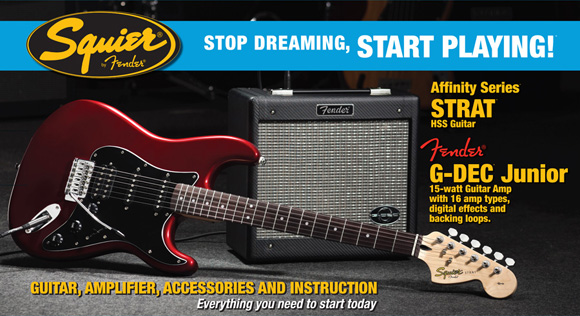 Affinity Series™ Stratocaster® (PACK) HSS with Fender Frontman® 15G Amp,Candy Apple Red