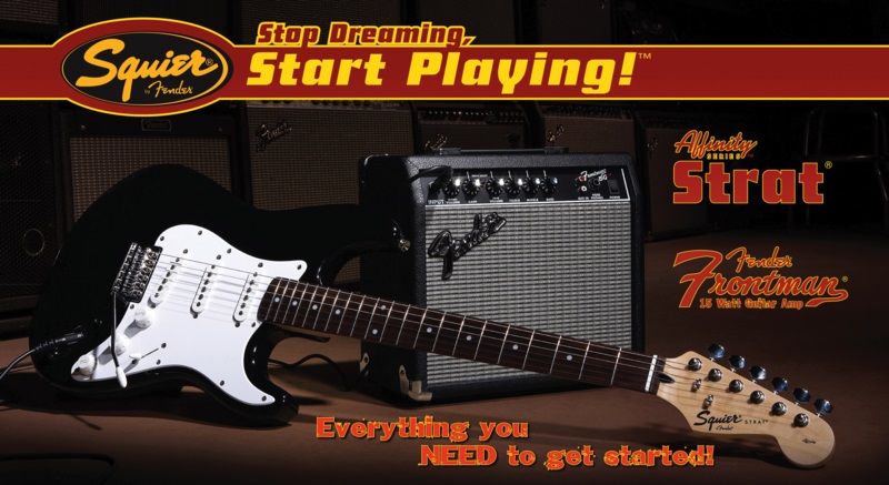 Affinity Series™ Stratocaster® PACK with Fender Frontman® 10G Amp, Black