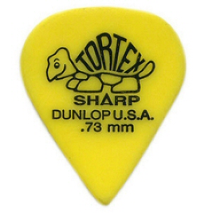 DUNLOP PLETTRO 412P.73 TORTEX Sharp Yellow .73mm