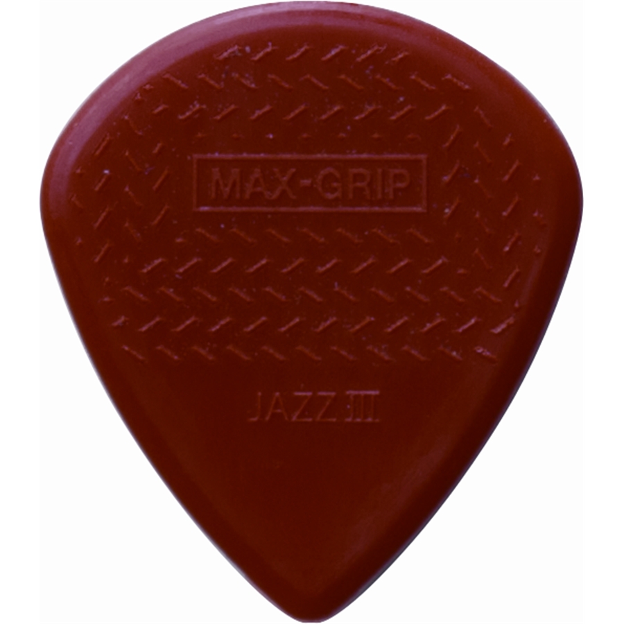 DUNLOP PLETTRO 471P3N NYLON Max-Grip Jazz III rossi in nylon standard