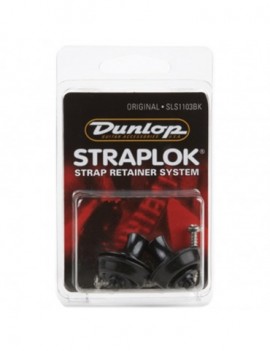 DUNLOP SLS1103BK Straplok Original Strap Retainer System, Black