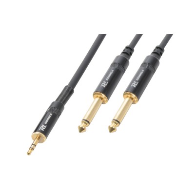 AG7133 Cable 3.5 Stereo Jack - 2 x 6.3 Mon o Jack 3,0m