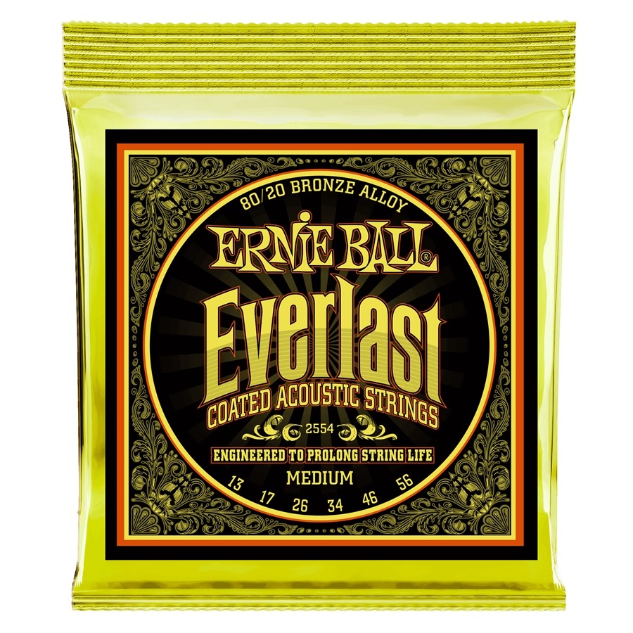 ERNIE BALL 2554 Everlast Coated 80/20 Bronze Medium 13-56