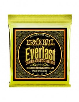 ERNIE BALL 2556 Everlast Coated 80/20 Bronze Medium Light 12-54