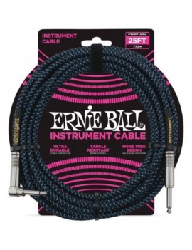ERNIE BALL 6060 Cavo Braided Black/Blue 7,62 m