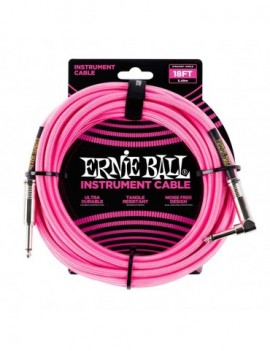 ERNIE BALL 6083 Cavo Braided Neon Pink 5,49 m