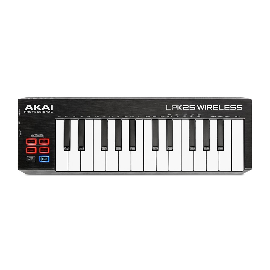AKAI PROFESSIONAL LPK25 WIRELESS MINI TASTIERA MIDI A 2 OTTAVE BLUETOOTH E USB
