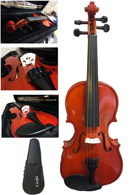 GOJA Violino da studio 1/4, piano armonico in legno massello