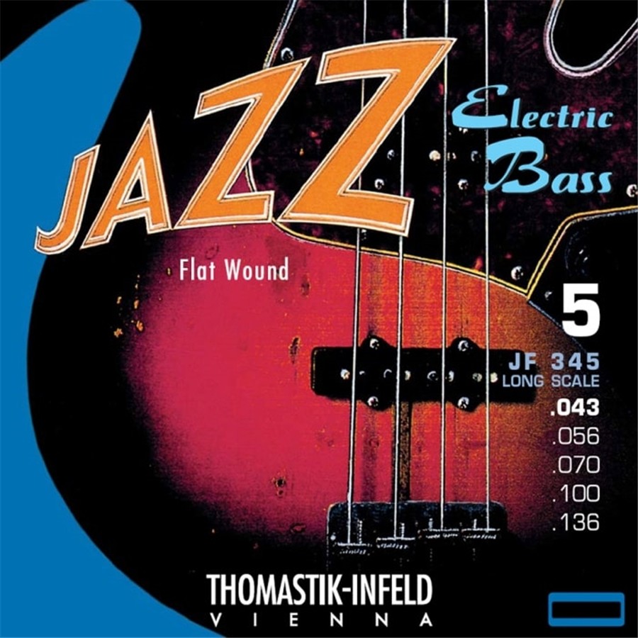 THOMASTIK Jazz Flat Wound JF345 set basso 5 corde