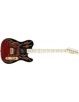 James Burton Telecaster® Maple Fingerboard, Red Paisley Flames