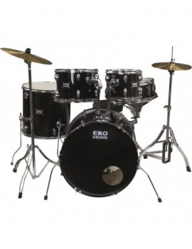 EKO DRUMS ED-300 Drum kit Black - 5 pezzi