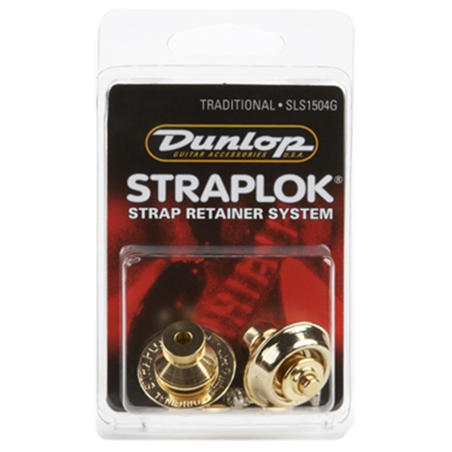 DUNLOP SLS1504G Straplok Traditional Strap Retainer System, Gold
