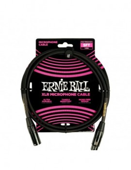 ERNIE BALL 6390 Cavo Microfonico Braided nero 1,5 m