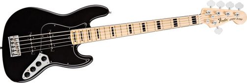American Deluxe Jazz Bass® V (5-String), Maple Fingerboard, Black