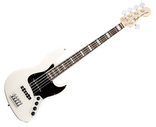 American Deluxe Jazz Bass® V (5-String), Rosewood Fingerboard,Olympic White