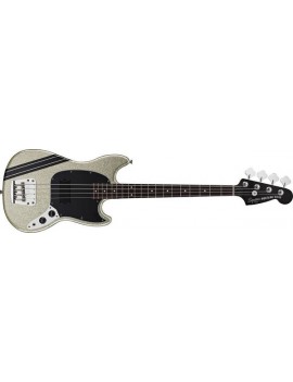 Mikey Way Mustang  Bass, Rosewood Fingerboard, Large FlakeSilver Sparkle