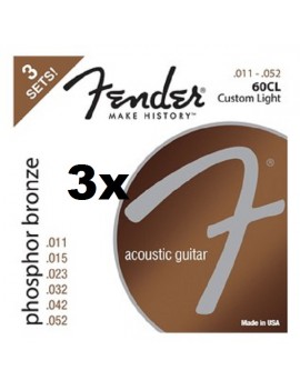 Pack 3 mute per chitarra acustica 60CL 011-052 Phosphor Bronze Wound