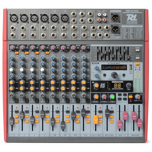 PDM-S1203 STAGE MIXER 12CH DSP/MP3