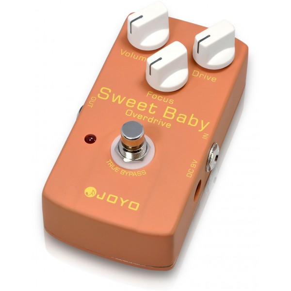 Pedale modello JF-36 Sweet Baby Overdrive. Overdrive a elevato guadagno. True Bypass.