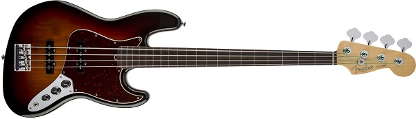 American Standard Jazz Bass® Fretless, Rosewood Fingerboard,3-Color Sunburst
