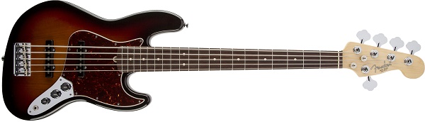 American Standard Jazz Bass® V (5-String), Rosewood Fingerboard,3-Color Sunburst