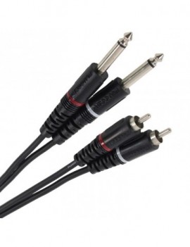 PLUGGER Twin Cable RCA Male - Jack Male Mono 1.50m Easy