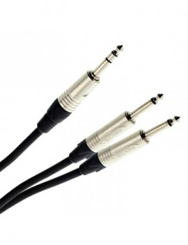 PLUGGER Y Cable Jack Male Stereo - Jack Male Mono 1.50m El