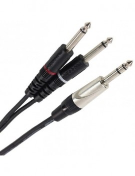 PLUGGER Y Cable Jack Male Stereo - Jack Male Mono 3m Easy
