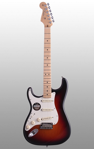 American Standard Stratocaster®, Left Handed, Maple Fingerboard,3-Color Sunburst