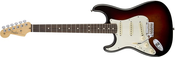 American Standard Stratocaster®, Left Handed, Rosewood Fingerboard,3-Color Sunburst