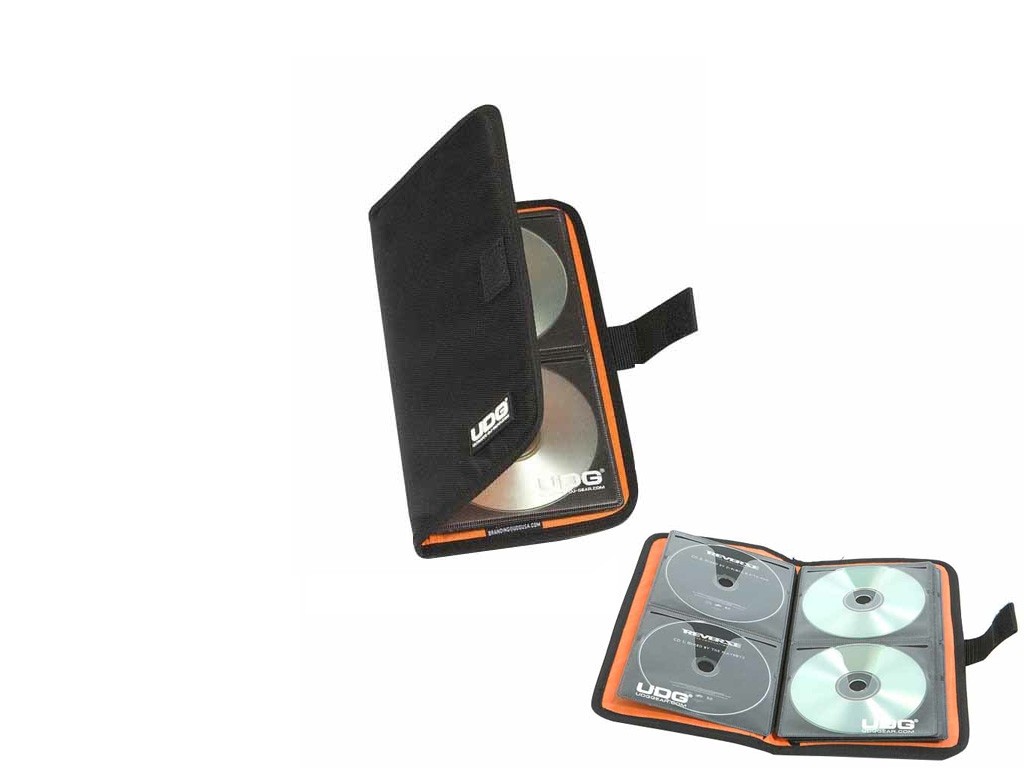 UDG ULTIMATE CD WALLET 24 DIGITAL BLACK, ORANGE INSIDE
