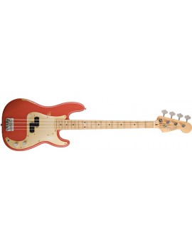 Road Worn® ‘50s Precision Bass® Maple Fingerboard, Fiesta Red