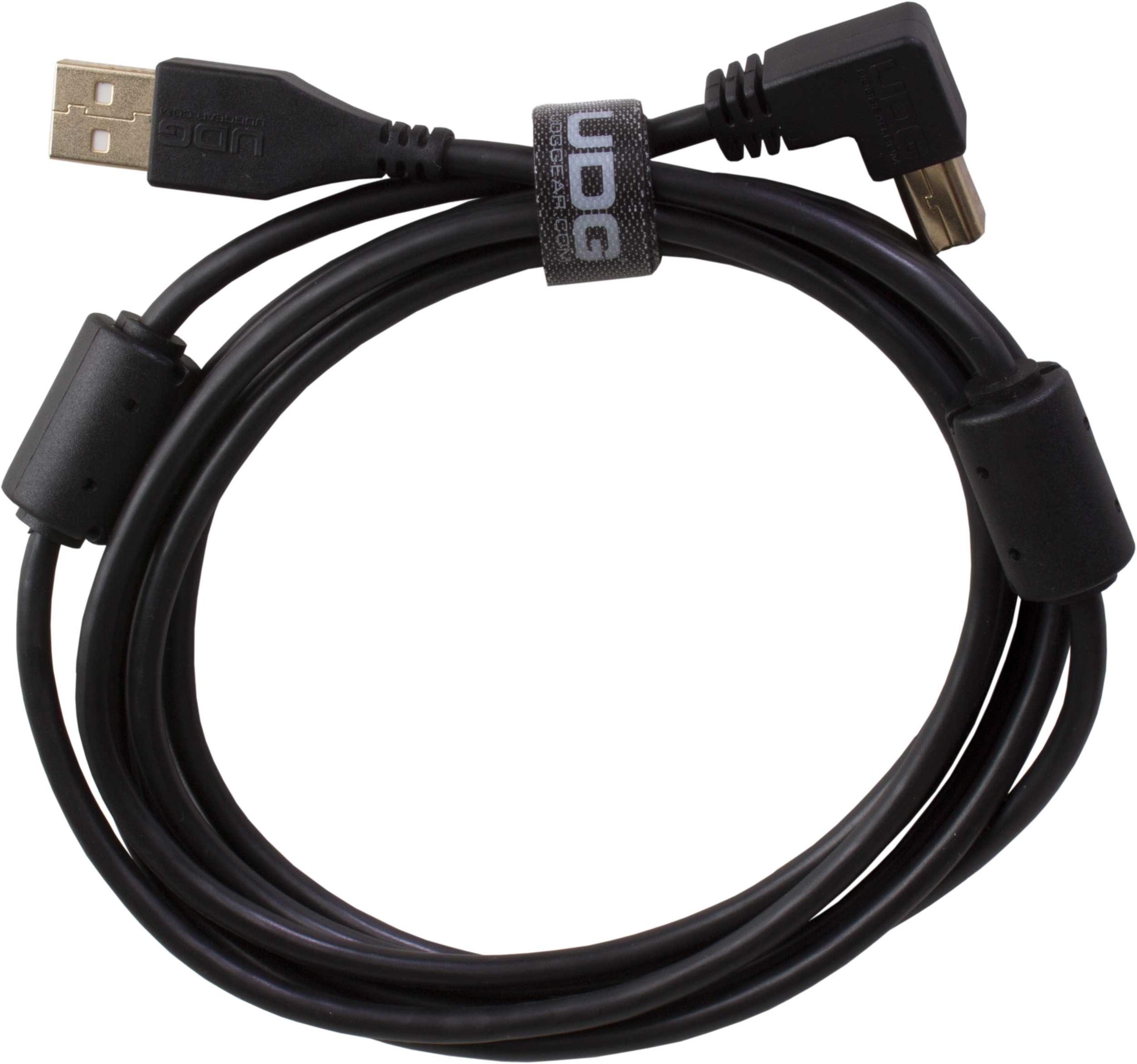 UDG U95004BL - ULTIMATE AUDIO CABLE USB 2.0 A-B BLACK ANGLED 1M