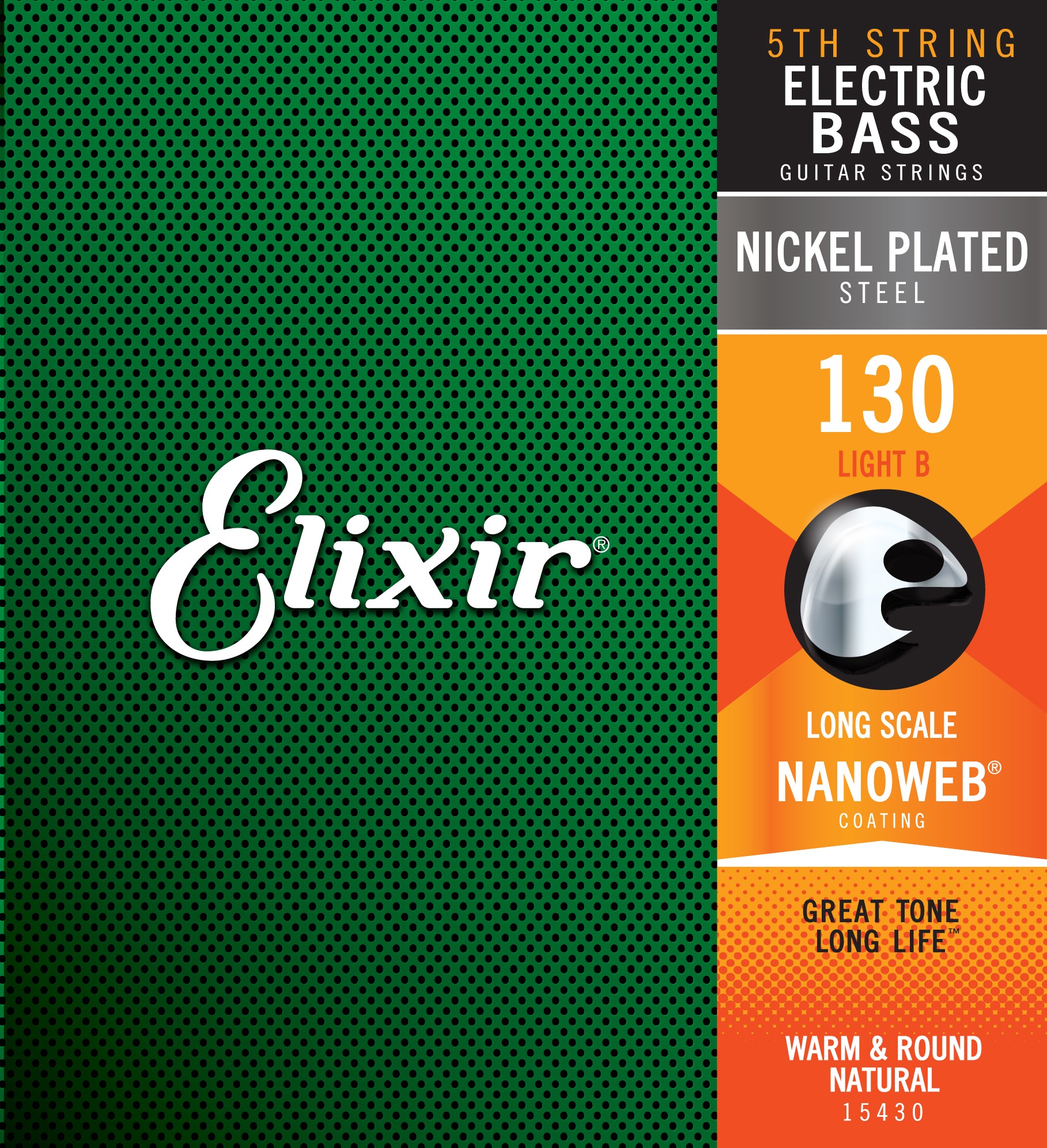 ELIXIR 15430 ELECTRIC BASS NICKEL PLATED STEEL NANOWEB