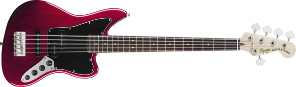 Vintage Modified Jaguar® Bass V Special (5-String), Rosewood Fboard,Crimson Red Trans