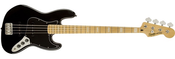 Vintage Modified Jazz Bass® ‘77, Maple Fingerboard, Black