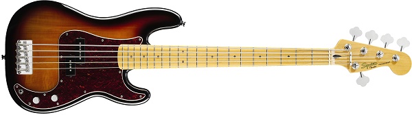 Vintage Modified Precision Bass® V (5-String), Maple Fingerboard,3-Color Sunburst