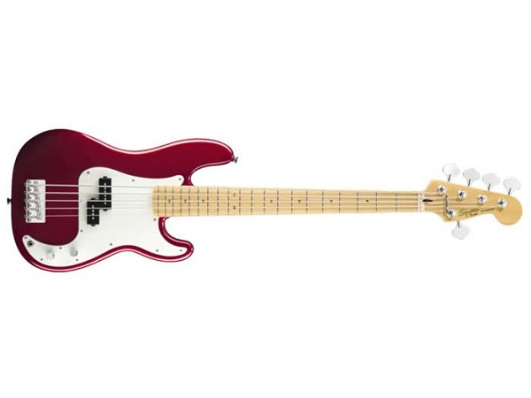 Vintage Modified Precision Bass® V (5-String), Maple Fingerboard,Candy Apple Red